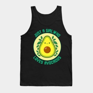 Just a girl who loves avocados, avocado humor Tank Top